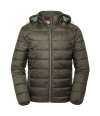 440M Russell Athletic Hooded Nano Padded Jacket Dark Olive colour image